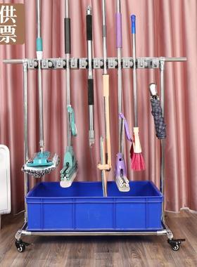 扫H钢h不锈免打孔拖把扫把落地式墩2布把置物架子收纳卫生46eeFz6