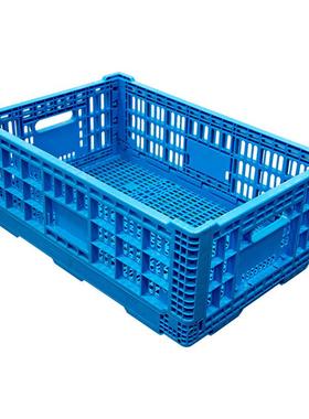 厚可折叠周转加箱长方形塑料筐子件周转框物流箱塑五NPZ胶金零收