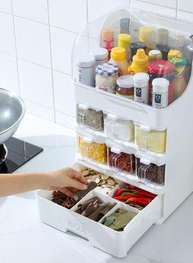 带盖调味调盒套酱油醋式瓶糖盐罐子置物架抽屉装厨房用品KMP收料