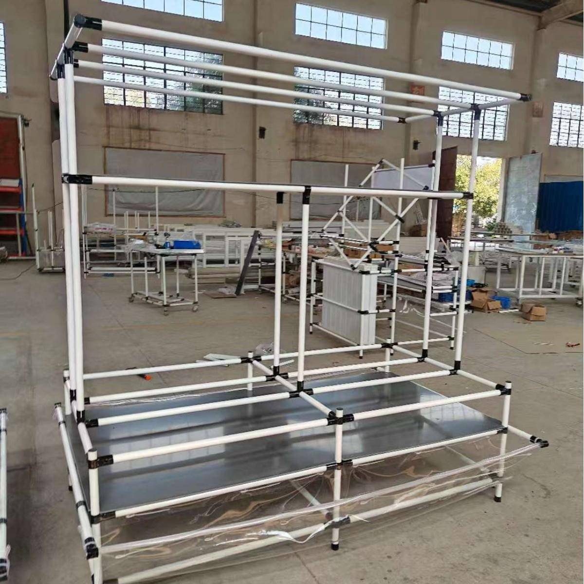 布线架汽车线束工装板连接线总成加工带灯精益管组装工作台架子