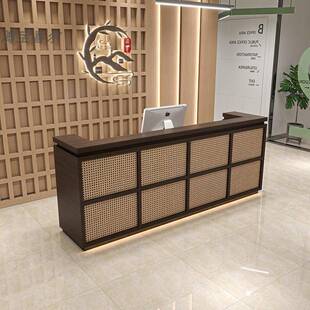 复古服装店收银台养生馆茶楼吧台采耳美容院前台瑜伽馆民宿接待台