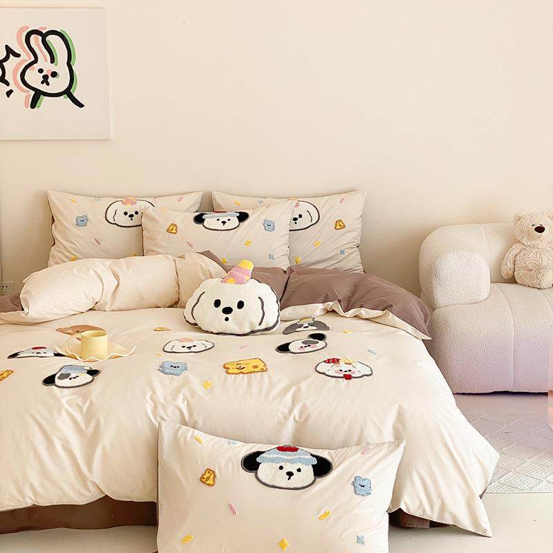 卡通童趣全棉水洗棉毛巾绣四件套学生床三件套家用床品套件++,特色手工艺,其他特色工艺品,淘宝优惠券,粉丝福利购,淘宝优惠卷