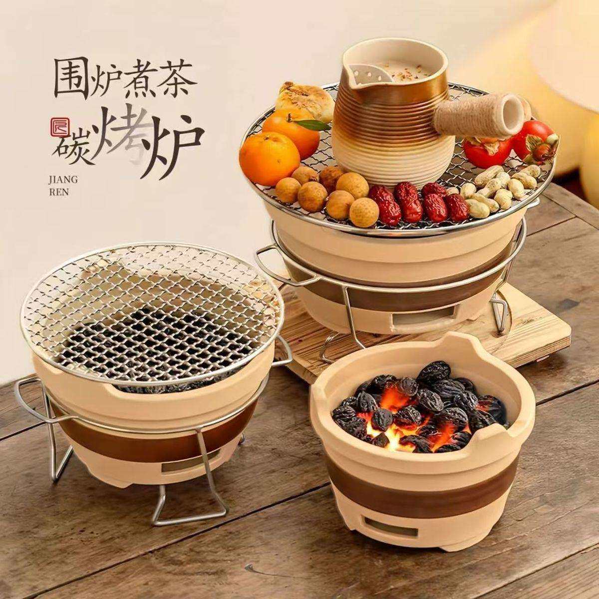 万庆兴围炉煮茶全套陶瓷碳炉煮茶壶家用罐罐煮茶壶套装一整套包邮