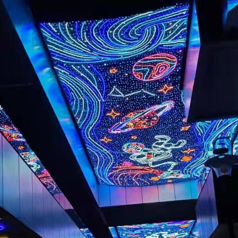 商场户外灯光节LED街景天幕装饰灯光天幕大型商业街灯光天幕