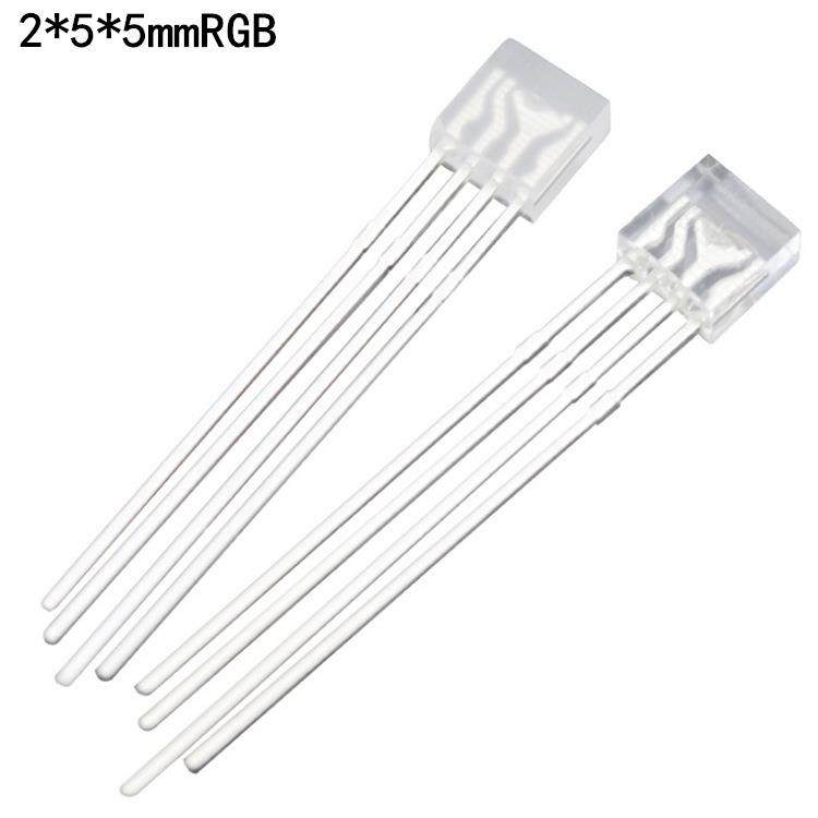 2*5*5mm四脚全彩共阴透明插件led发光二极管方形255RGB灯珠,橡塑材料及制品,亚克力管/有机玻璃管,淘宝优惠券,粉丝福利购,淘宝优惠卷