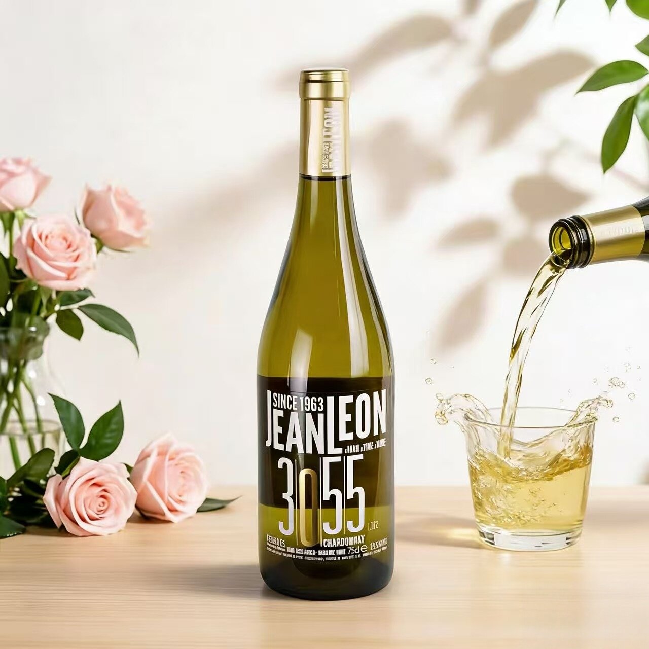 果香浓郁 西班牙原装进口白葡萄酒霞多丽JEANLEON红葡萄酒简雷昂