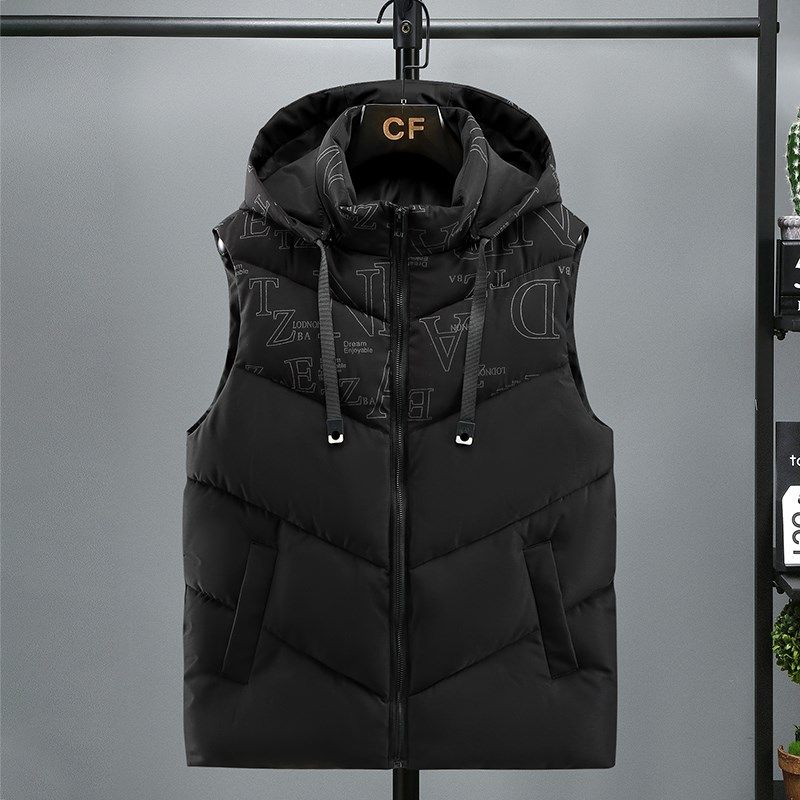 2022秋冬季休闲羽绒棉马甲男士外套潮流时尚新款黑色坎肩背心马夹,男装,常规马甲,淘宝优惠券,粉丝福利购,淘宝优惠卷