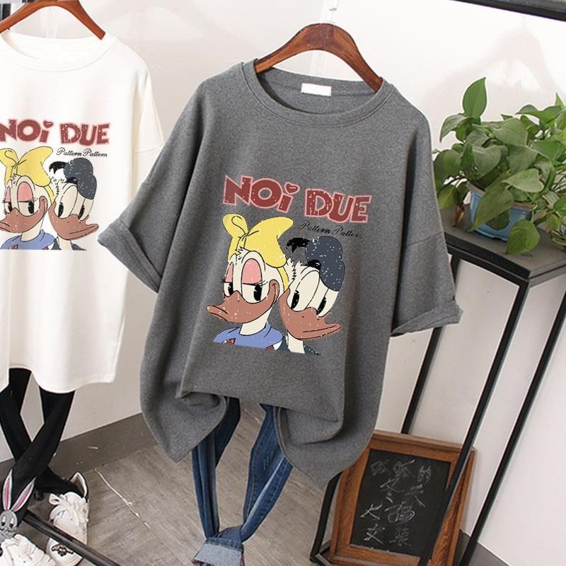 欧货大版t恤女秋冬2021年新款大码宽松磨毛加厚中长款打底衫体恤