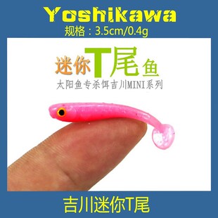 迷你T尾蝌蚪软饵小型T尾太阳鱼专杀饵微型软饵T尾黑坑倒钓太阳鱼