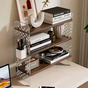 桌面置物b架压克力洞洞板桌上书架办公桌多层收纳层架工位分层整