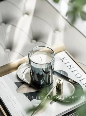 现代轻奢样板间香薰蜡烛摆件客厅茶几搭配飘窗软装饰品