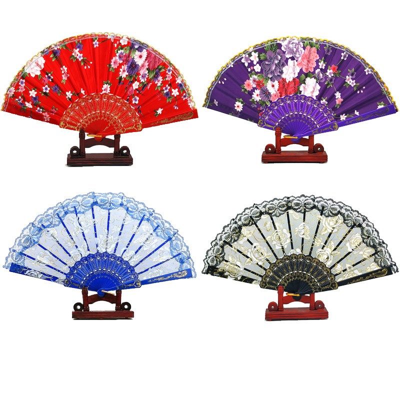 好开合中国风塑料折叠扇折扇旗袍走秀扇子舞蹈跳舞扇古风汉服便携