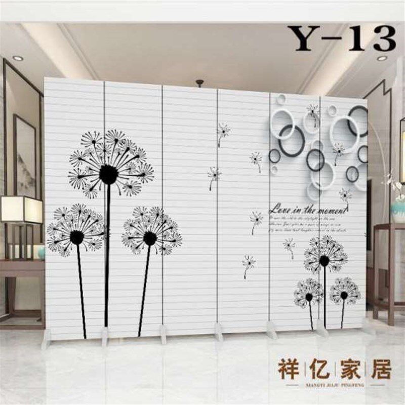 新隔墙板简易自装卧室卫生间隔断干湿分区家用浴室挡水.屏风防水