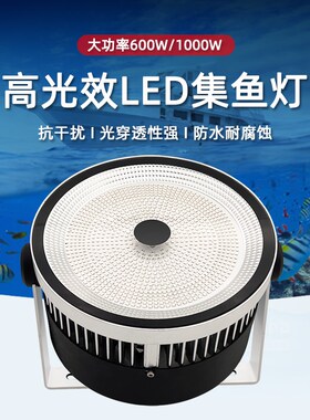 1000W大功率leld聚鱼集鱼灯船用捕鱼灯防水海钓鱿鱼灯220伏诱鱼灯