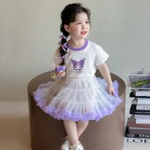 2025新款 蓬蓬裙儿童夏季 T恤半身裙套装 女童夏装 宝宝洋气短袖 套裙