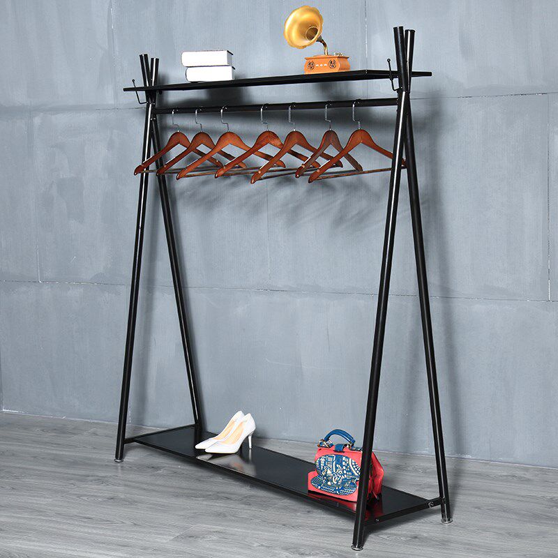 复古服装店展示架上带板r男女装货架挂衣陈列架欧式落地式衣服架