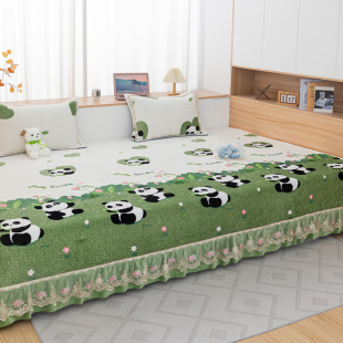 秋冬季牛奶绒榻榻米床单单件加厚保暖炕盖农村土炕垫加绒床盖定制