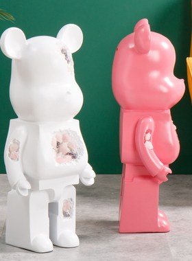 潮牌网红破坏侵蚀水晶熊落A地客厅店面落地可存可取大摆件