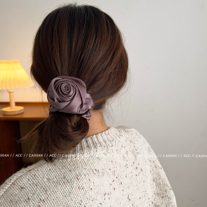 玫瑰是浪漫的代名词~玫瑰发圈2023新款高级感百搭后脑勺盘发头绳,户外/登山/野营/旅行用品,旅行发卡,淘宝优惠券,粉丝福利购,淘宝优惠卷