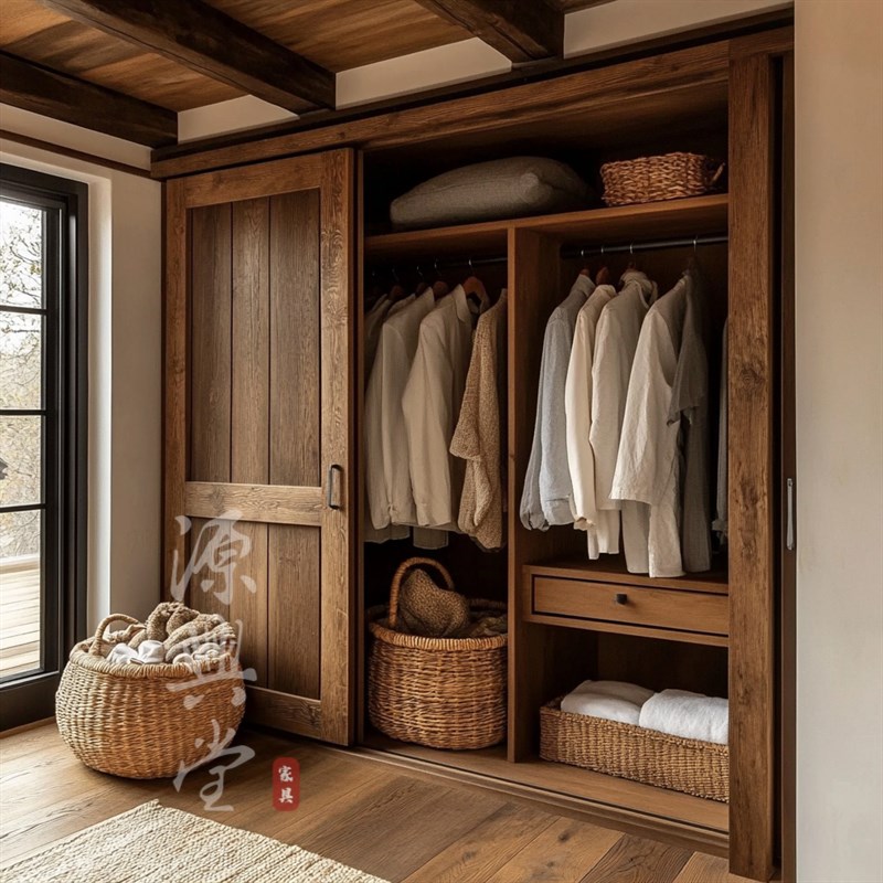 实木定制衣柜 全屋定制推拉门衣柜 卧室衣柜2024新款工厂订做