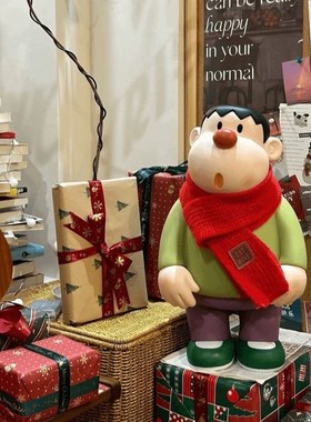 头可转动45cm胖虎手办卡通动漫歪头大号玩偶桌面公仔潮玩家居摆件