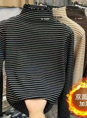 哺乳衣外出加绒打底衫半高领秋冬新款辣妈款长袖保暖喂奶上衣T恤