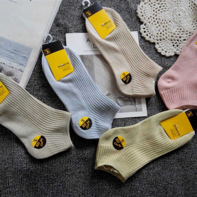 夏季双针女士纯棉袜子透气吸汗短袜纯白双针条纹学生棉袜船袜浅口,女士内衣/男士内衣/家居服,短袜,淘宝优惠券,粉丝福利购,淘宝优惠卷