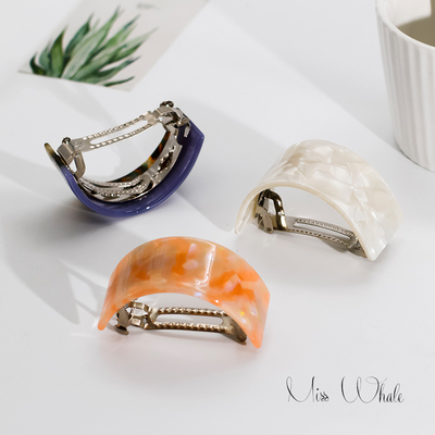 半圆弧形简单大方发夹简约气质扎马尾神器扣夹发饰弹簧夹顶夹发饰