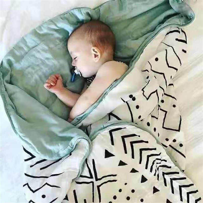 新生婴儿抱被宝宝包被春秋夏季薄款初生儿浴巾纯棉纱布小毛毯盖被