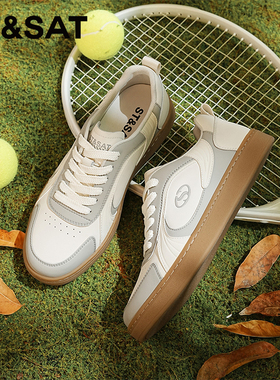 St&Sat/星期六男鞋德训鞋青春潮流白灰色运动鞋轻便舒适百搭板鞋