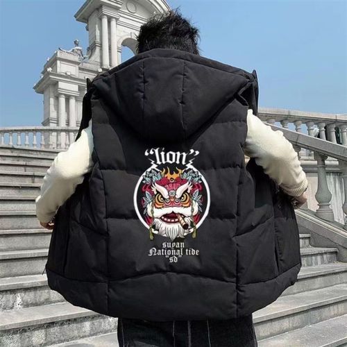 秋冬季棉马甲男宽松韩版羽绒棉服背心外套加厚棉衣大码坎肩棉马夹