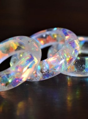 透明树脂戒指,透明树脂首饰,叠戴戒指,树脂首饰戒指,环保戒指