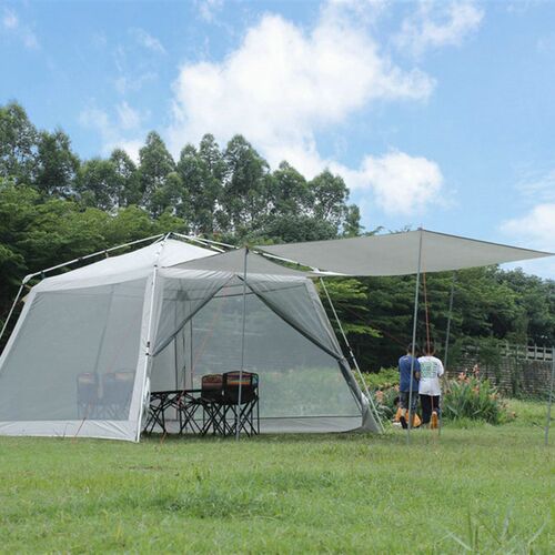 户外全自动天幕帐篷8-10人防蚊涂银防晒防雨钓鱼U沙滩野餐遮阳棚