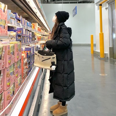 羽绒服女超长款过膝2024新款加厚韩系情侣冬季时尚保暖超好看外套