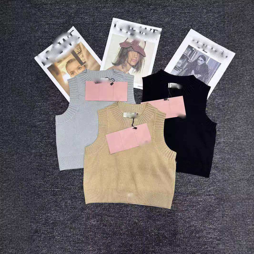 南油高端女装新款无袖圆领针织羊毛女士背心修身显瘦打底内搭百搭