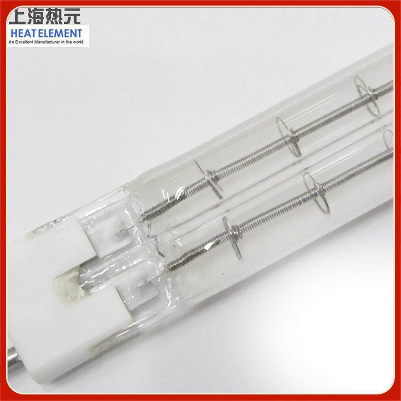 半镀白加热灯管双孔短波加热管抽真空卤素加热管钨丝红外线发热管,3C数码配件,USB灯,淘宝优惠券,粉丝福利购,淘宝优惠卷