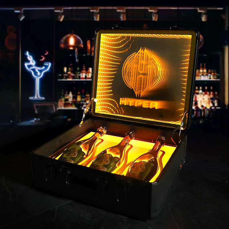 酒吧KTV夜场发光黑桃A神龙套香槟王酒箱VIP专属酒箱创意手提酒盒