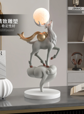 现代高档葫芦鹿酒柜摆件家居装饰品灯客厅电视柜开业新年礼物乔迁