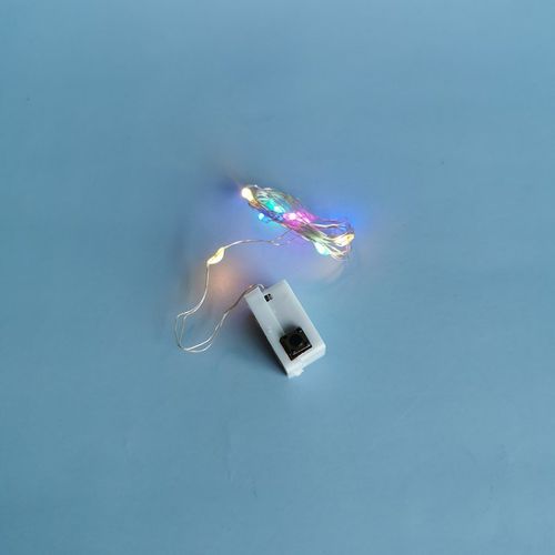 生日蛋糕装饰灯led闪光灯串翅膀羽毛铜线小彩灯纽扣电池灯带插件