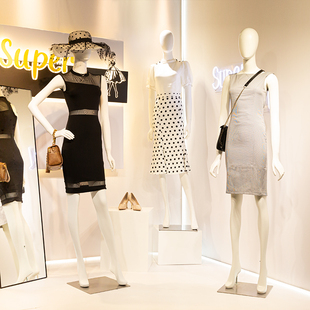 高档女装店模特女全身哑白色人体假人模特展示架婚纱橱Z窗陈列模