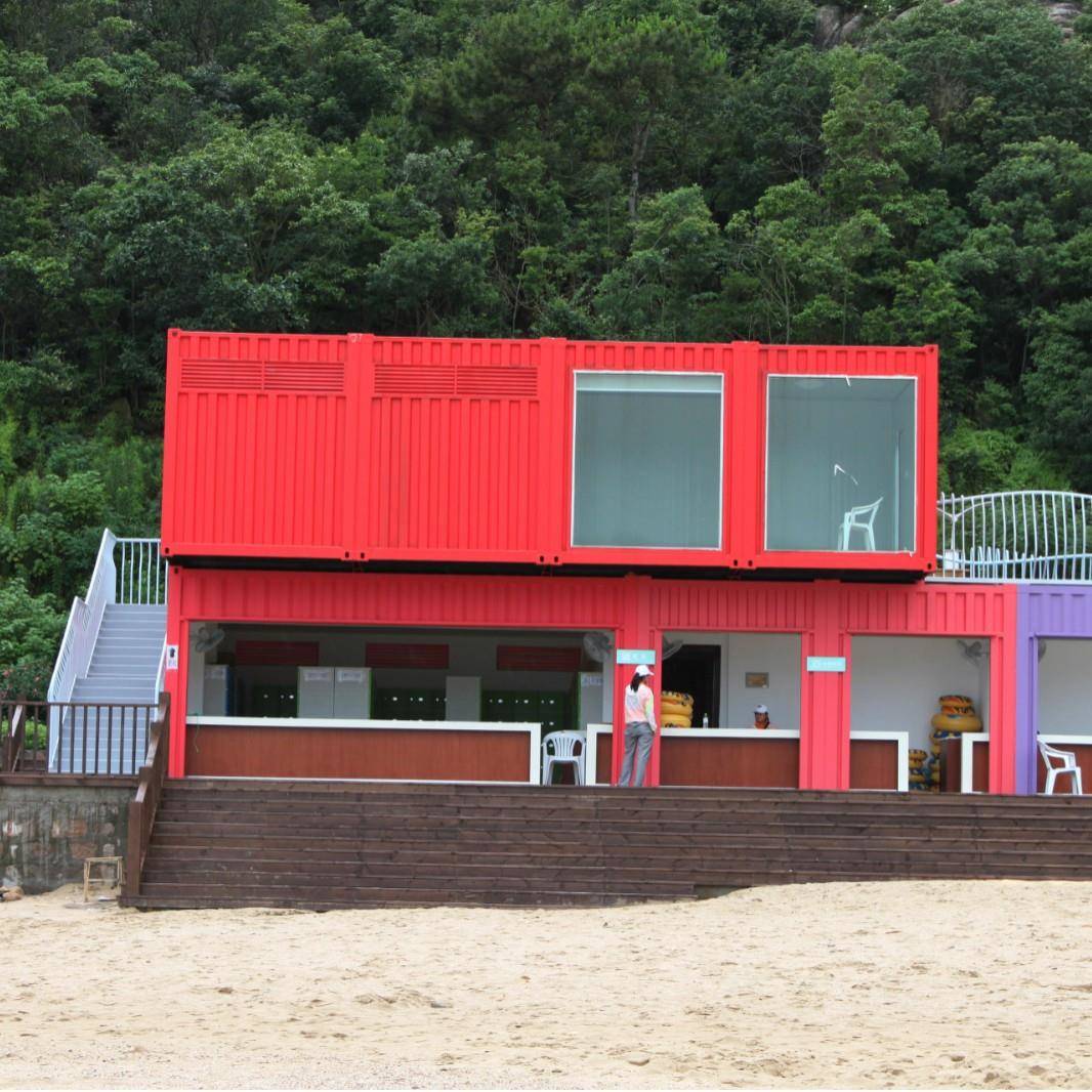集装箱沙滩浴场模块化箱房集装箱建筑可拆卸集装箱房屋