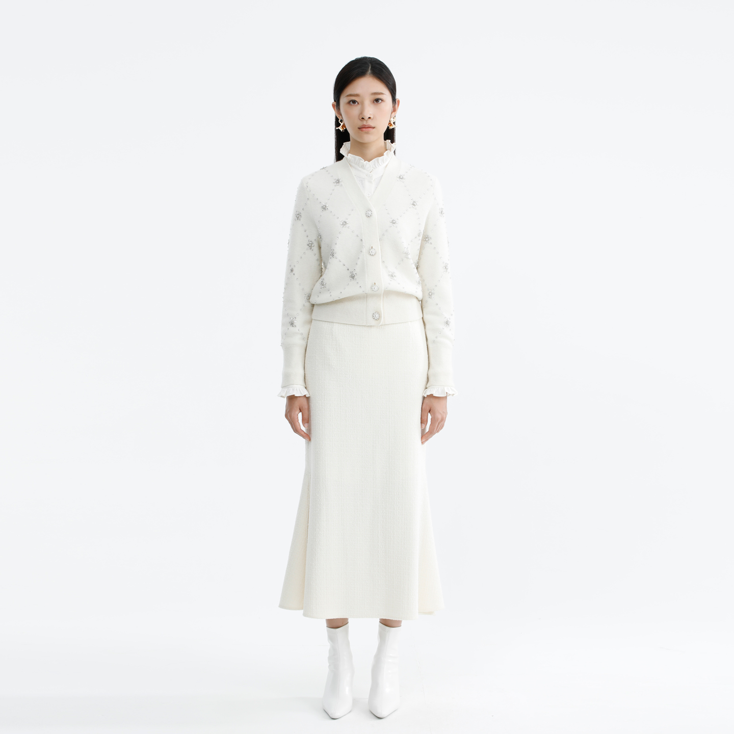 卡莉朵拉针织衫C27D7342冬季新款优雅大气高级质感时尚