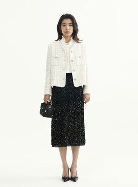 卡莉朵拉半裙C27C7407秋季新款通勤休闲女气质