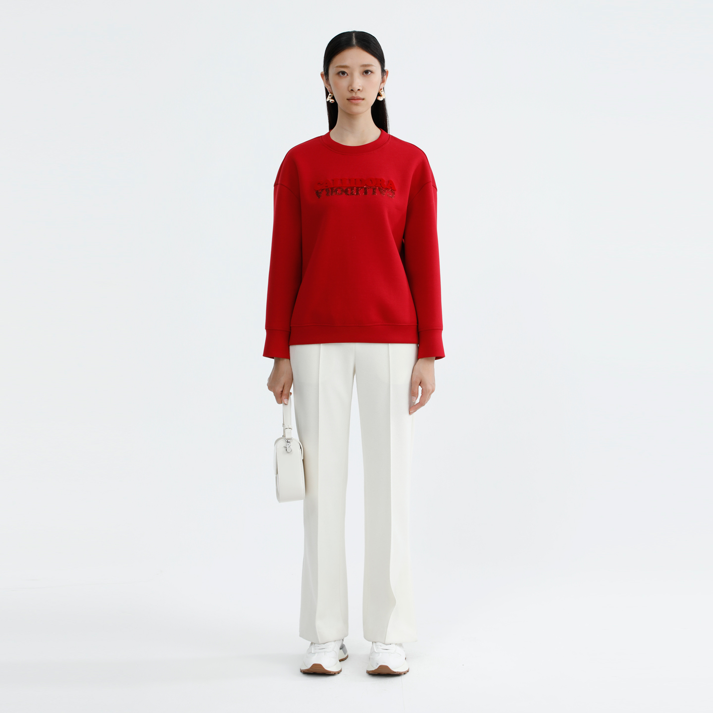 卡莉朵拉上衣C27D7185冬季新款时尚简约明亮活力经典风