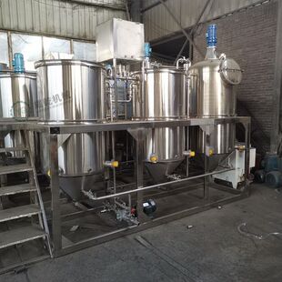 菜籽油炼油设备 油坊三罐食用油提纯设备 耀乾 榨油坊精炼油机器