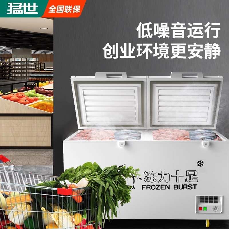 猛世冰柜商用大容量保鲜冷冻两用卧式冰箱冷藏展示柜双温冰冻雪柜