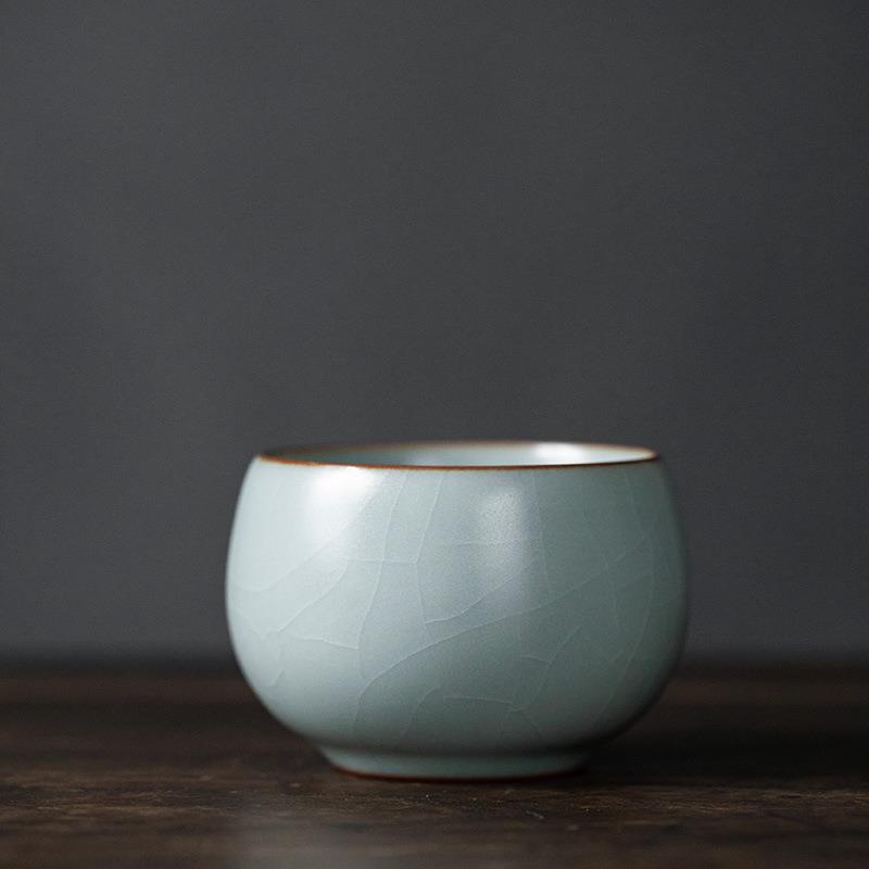丰子汝窑 禅定杯2入 茶杯主人杯单杯陶瓷手工品茗杯茶盏汝瓷功夫