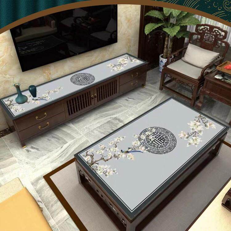 茶几垫餐桌布桌面保护茶几电视柜组合桌布防水防油新中式茶几台布