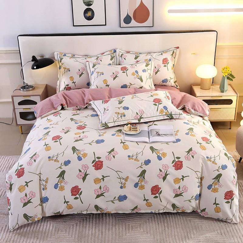 高档全棉四件套100纯棉学生儿童三件套加厚磨毛床单被套床上用品