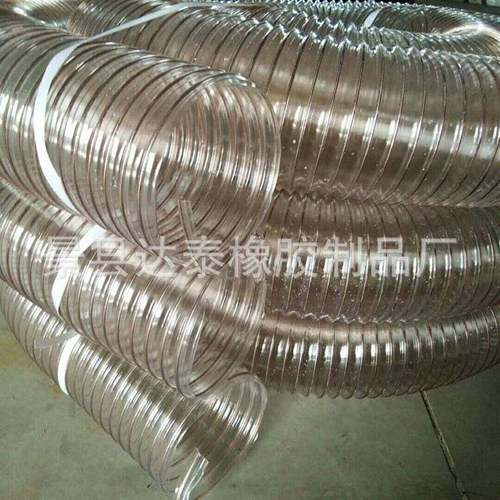 供应PU钢丝伸缩软管钢丝镀铜波纹管耐磨损耐老化通风吸尘管